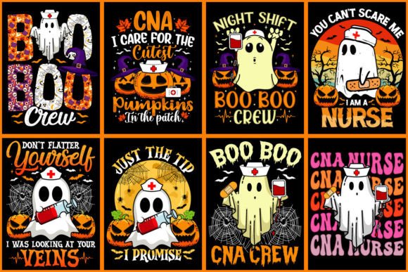 Halloween Spooky Nurse T-Shirt Bundle