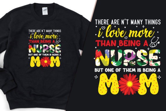 Nurse and Mom Typography T-shirt Design