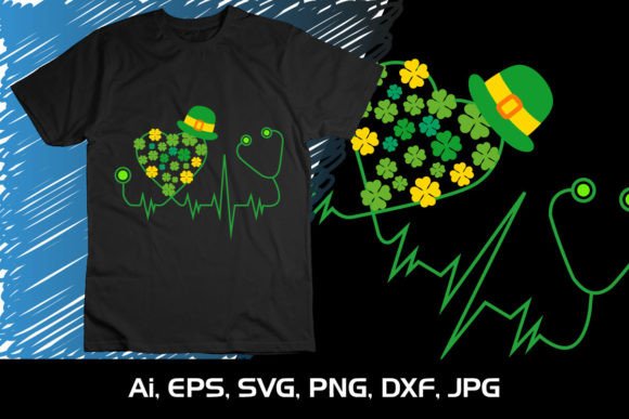 Nurse St Patrick Day Stethoscope Shirt
