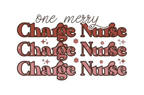 One Merry Charge Nurse Retro Christmas