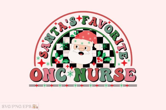 Santa’s Favorite Onc Nurse Christmas PNG